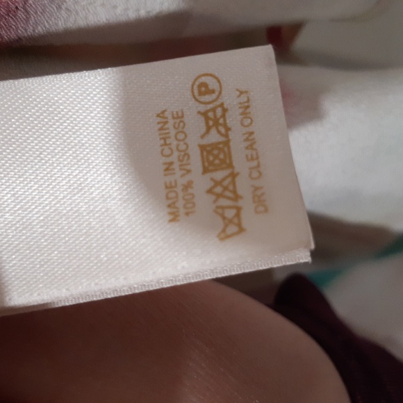 Kate Spade Watercolor Print Silky Peplum Top Size 4 - Picture 7 of 8